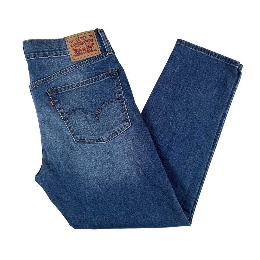 Levis Boyfriend Jeans Womens 29 Medium Wash Mid Rise Relaxed Fit Stretch